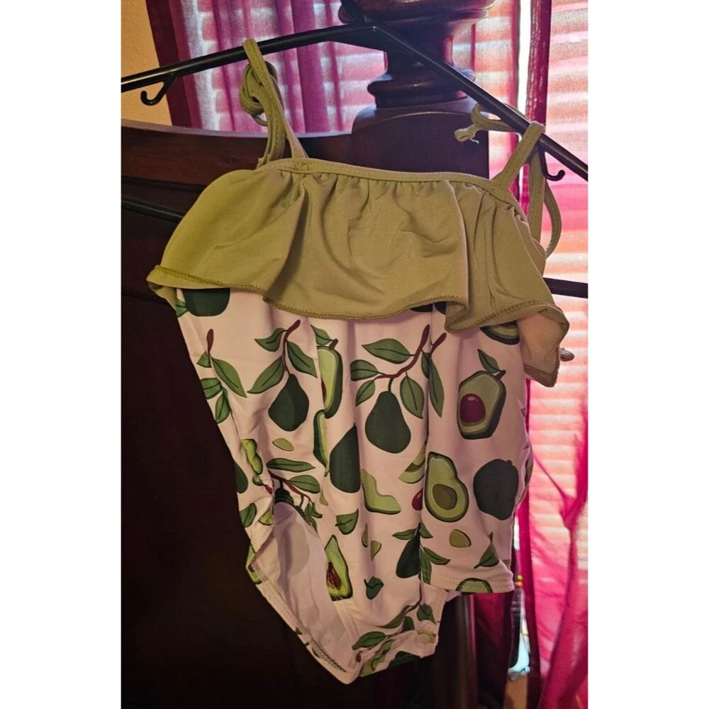 Avocado toddler swimwear and hat Multiple Sizes 2T, 3T, 5T NEW